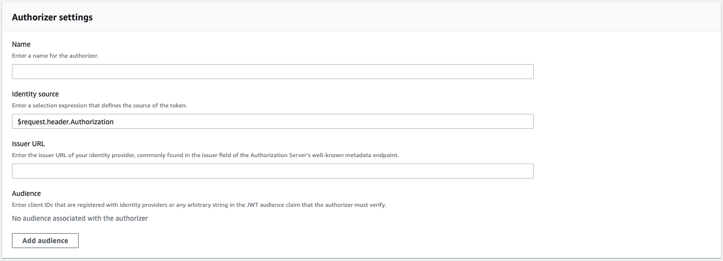 AWS API gateway authorizer view